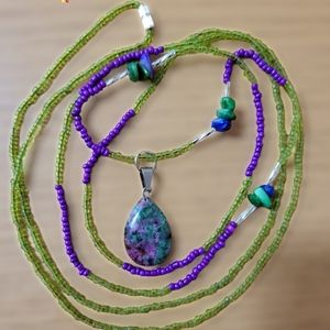 Waist beads, anklets, bracelets and earrings